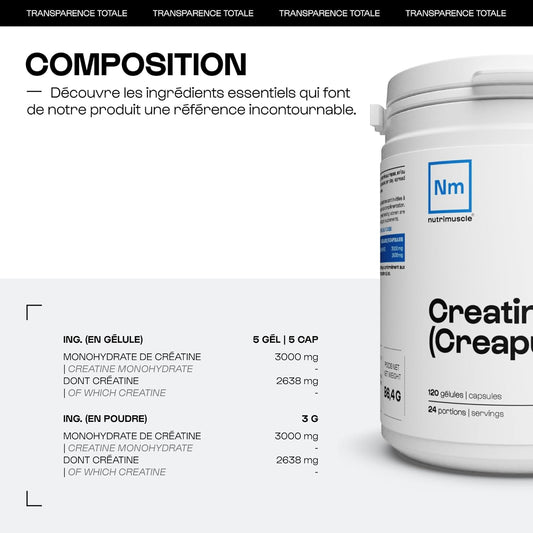 Créatine Monohydrate Nutrimuscle