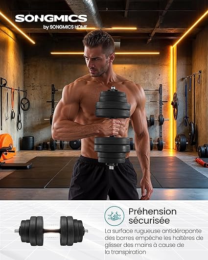Kit haltères musculation  2-en-1